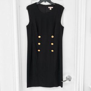 Nautical Style Dress with Gold Button Front